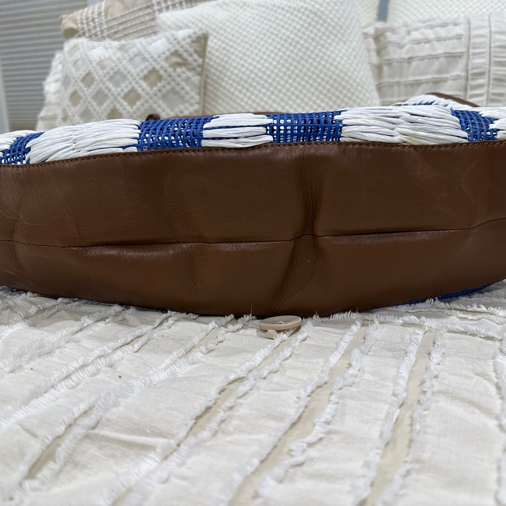 HENRI BENDEL Blue, White & Brown Tote-Beach Tote - Picture 2 of 8